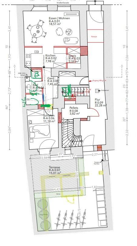 Grundriss Neu sanierte 2 Zimmer Wohnung mit Terrasse in bester Altstadtlage Passau