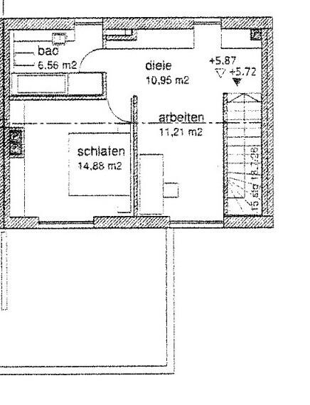 Grundriss 2 Wohnen auf zwei Ebenen – 3-Zimmer-Wohnung mit Terrasse, Dachterrasse & Garten in Patriching