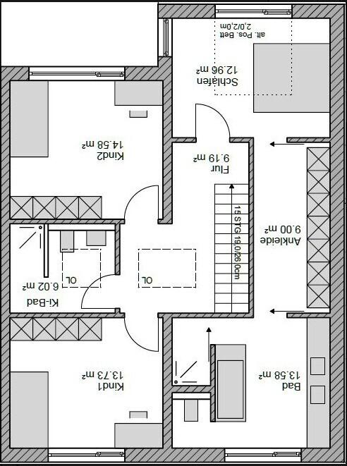 Grundriss 2 Seltene Gelegenheit: Doppelhaushälfte in bester Lage von Passau